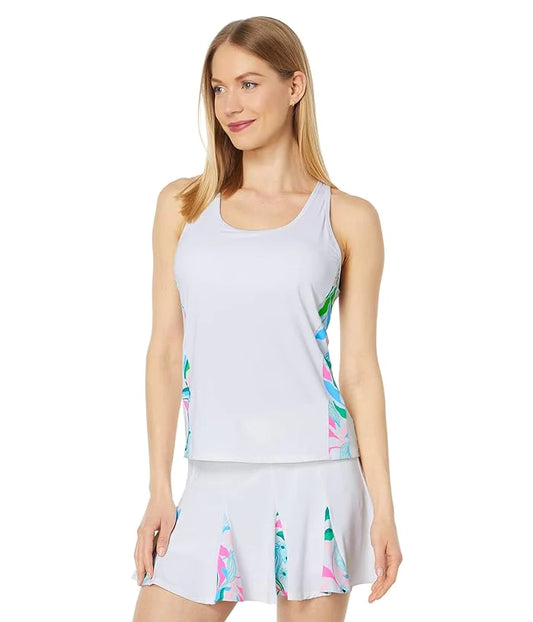 ASANA BRA TANK UPF 50+, RESORT WHITE HOLDING COURT