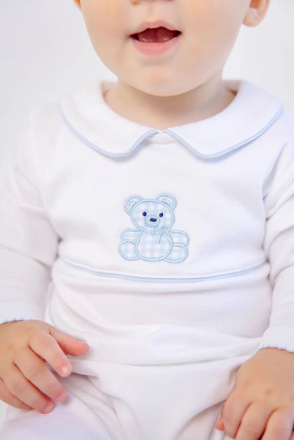 Robbins Romper, 
Worth Ave White/Buckhead Blue/Bear