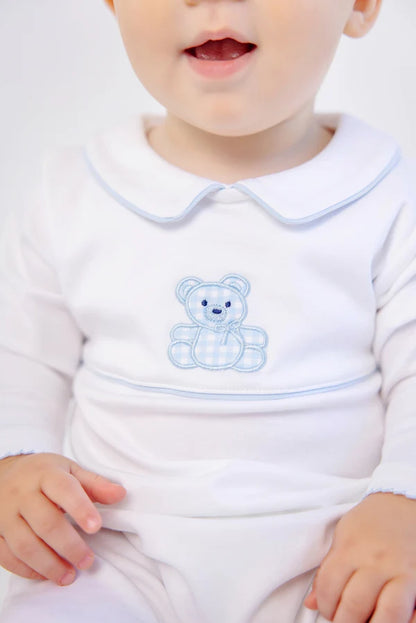 Robbins Romper, 
Worth Ave White/Buckhead Blue/Bear