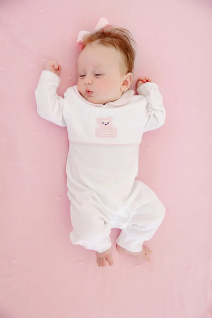 Robbins Romper, 
Worth Ave White/Palm Beach Pink/Bear