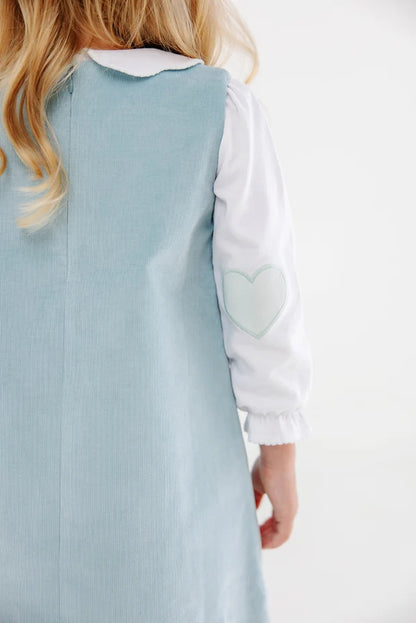 Emma's Elbow Patch Top, 
Worth Ave White/Old Greenwich Green/Hearts