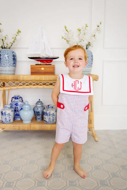 Townes Top Sail Jon Jon - Woven Yarn, 
Lake Powell Plaid/Worth Ave White
