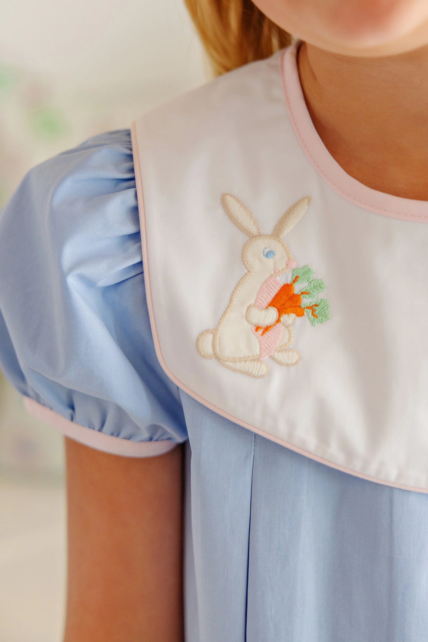 Bunny Phipps Frock - Beale Street Blue & Bunny Applique