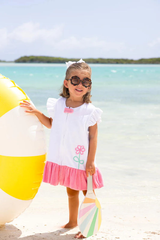 Camille Cover Up, 
Worth Ave White/Hamptons Hot Pink/Flowers