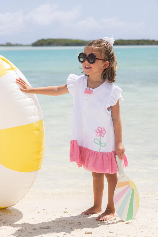 Camille Cover Up, 
Worth Ave White/Hamptons Hot Pink/Flowers