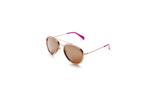 ELLIOTT - CRYSTAL GOLD/SOLID BROWN LENS