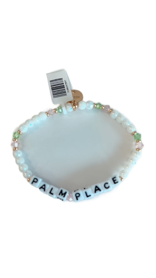 "PALM PLACE" - CUSTOM/LIGHT PINK/LIGHT GREEN