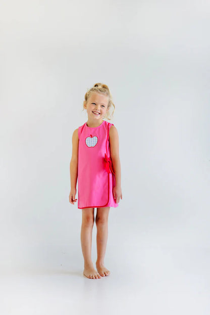 Wilma Faux Wrap Dress, 
Romany Rose/Richmond Red/Apple