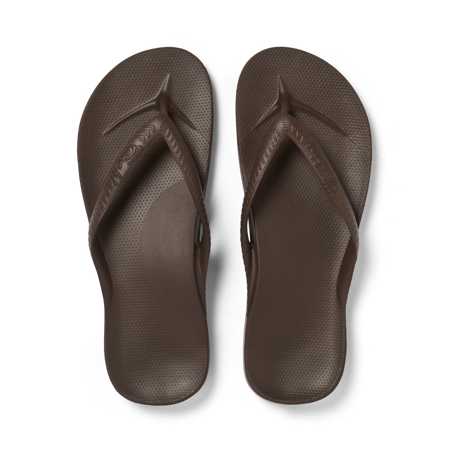 Archies Arch Support Flip Flops, Brown
