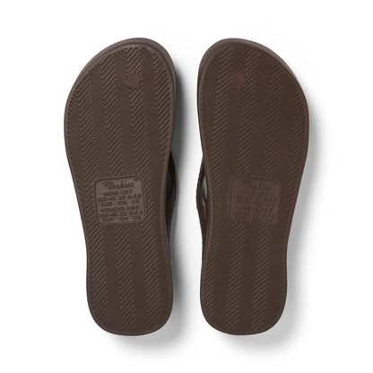 Archies Arch Support Flip Flops, Brown
