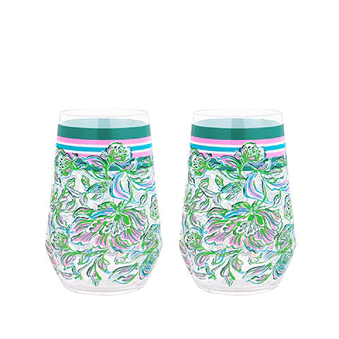 Acrylic Wine Glass Set, CHICK MAGNET
