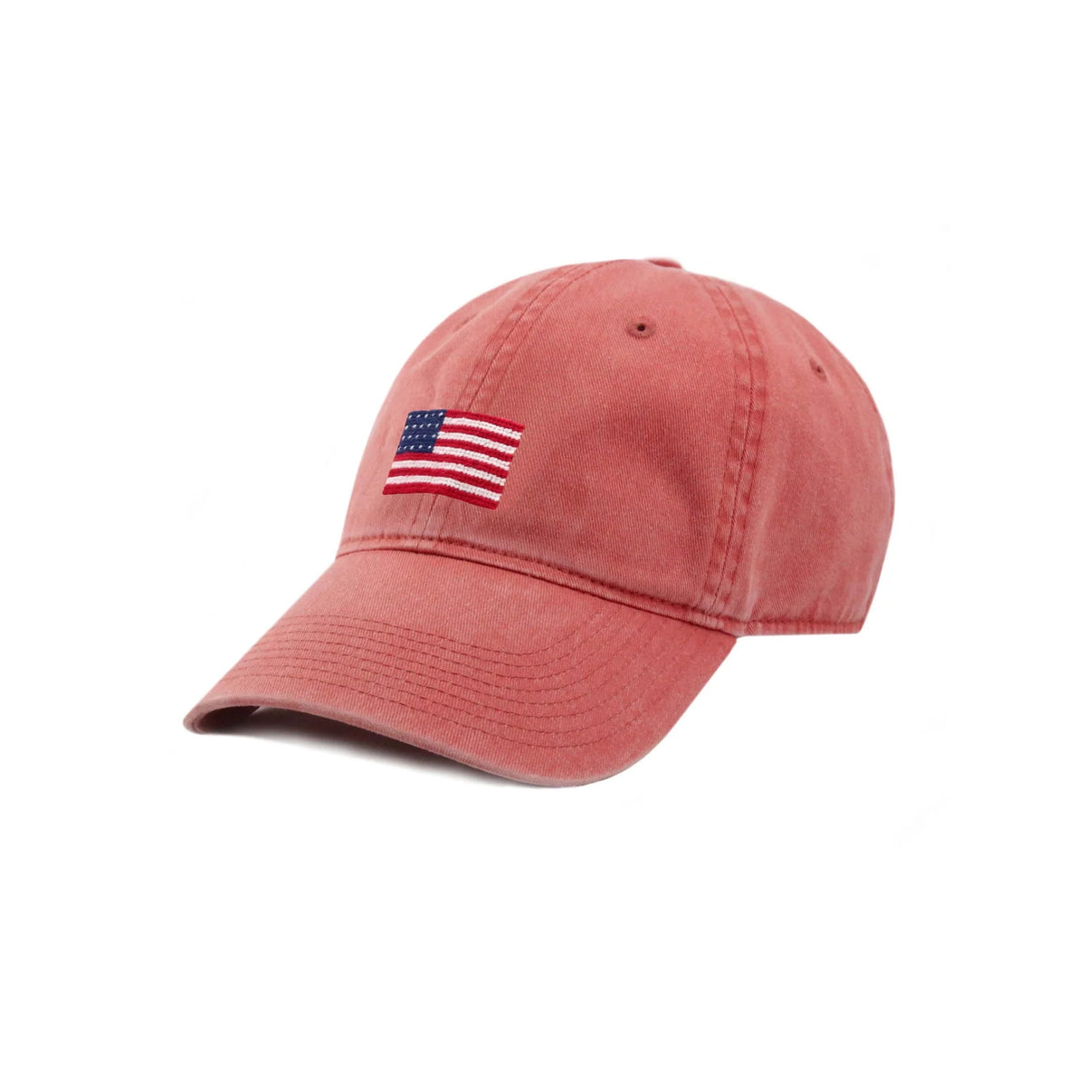NEEDLEPOINT HAT, American Flag NANTUCKET RED