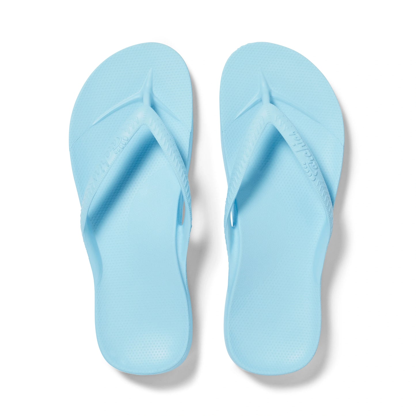 Archies Arch Support Flip Flops, Sky Blue