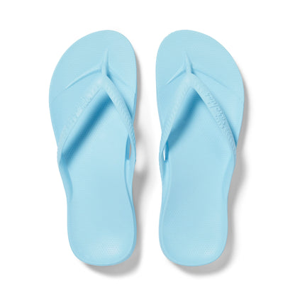 Archies Arch Support Flip Flops, Sky Blue