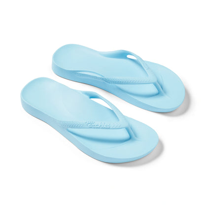 Archies Arch Support Flip Flops, Sky Blue