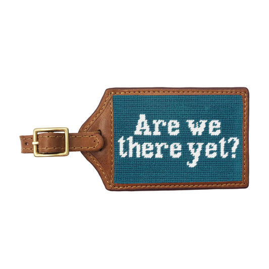 NEEDLEPOINT LUGGAGE TAG, Are We There Yet?