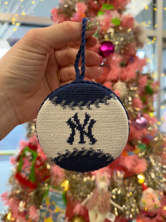 NEW YORK YANKEES BASEBALL ORNAMENT