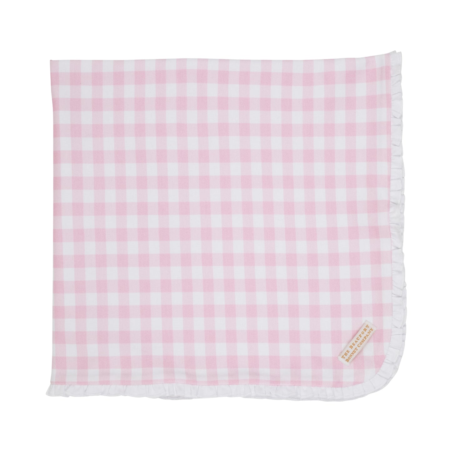 Baby Buggy Blanket, Palm Beach Pink Gingham / Worth Avenue White