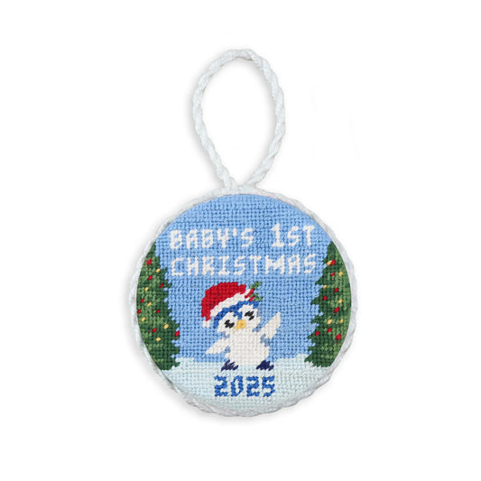 Needlepoint Ornament - Baby's 1st Christmas Penguin 2025
