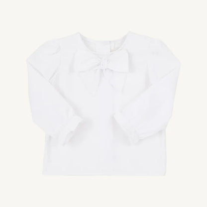 Beatrice Bow Blouse - Broadcloth, 
Worth Ave White