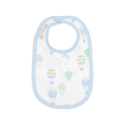 Burp Me Bib Up Up and Away (Blue) with Buckhead Blue