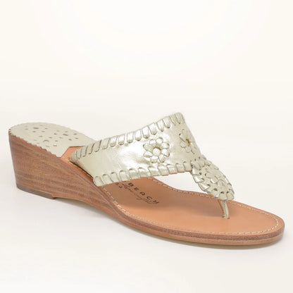 PALM BEACH SANDALS MID WEDGE Platinum/Platinum