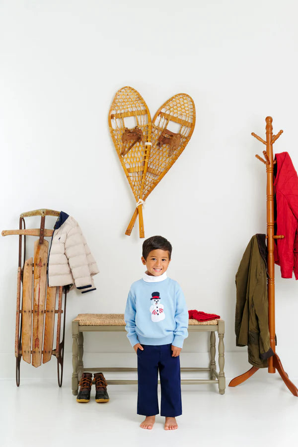 Isaac's Intarsia Sweater, 
Beale Street Blue/Snowman