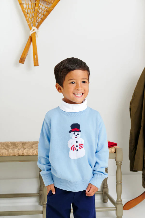 Isaac's Intarsia Sweater, 
Beale Street Blue/Snowman
