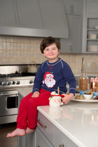 Cassidy Comfy Crewneck - Boys - French Terry, 
Nantucket Navy/Santa