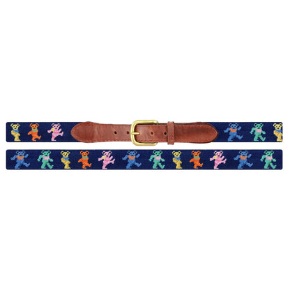 NEEDLEPOINT BELT, DANCING BEARS