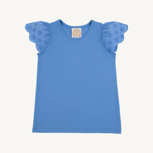 Ellen's Eyelet Top - Barbados Blue