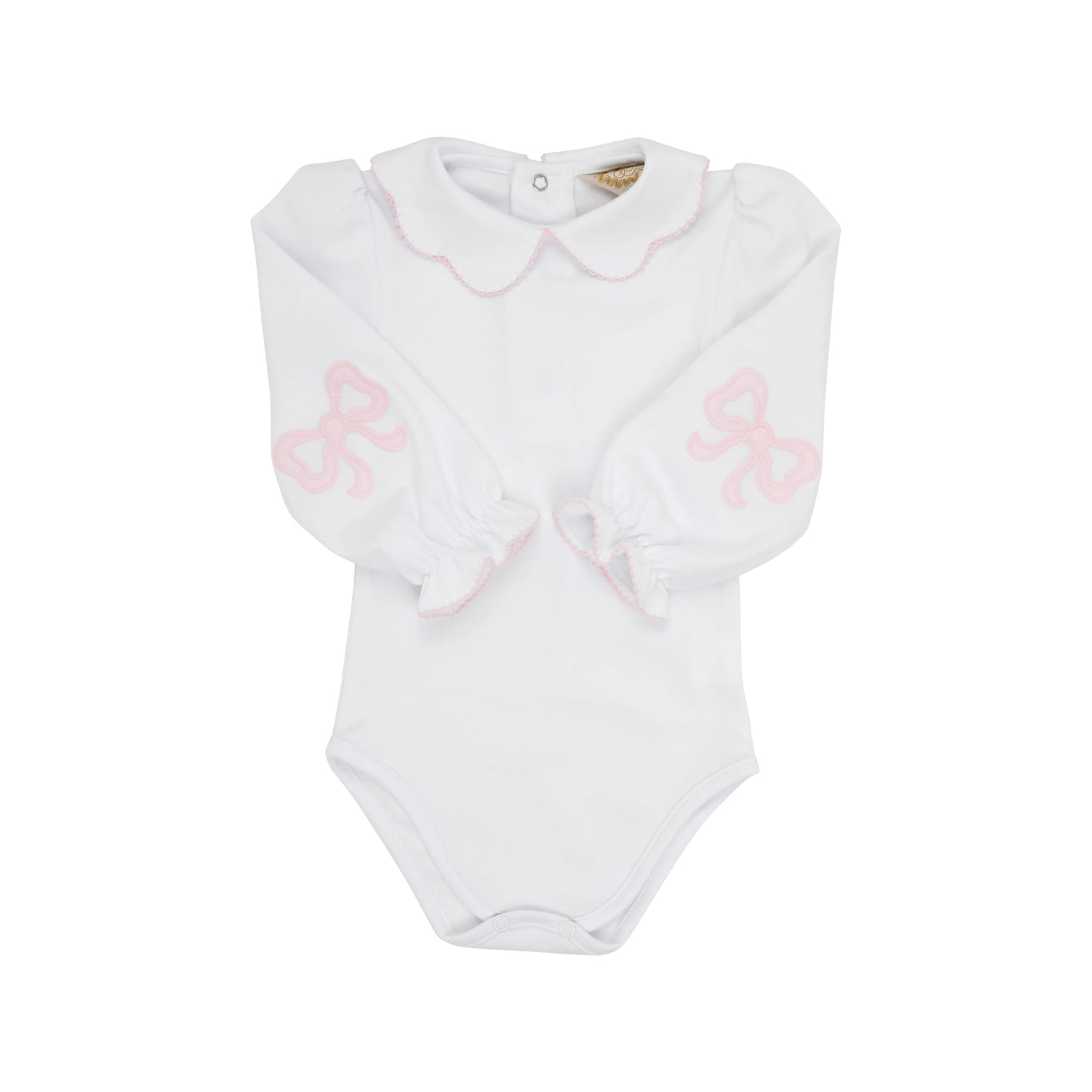 Emma's Elbow Patch Top - Onesie, 
Worth Avenue White/Palm Beach Pink