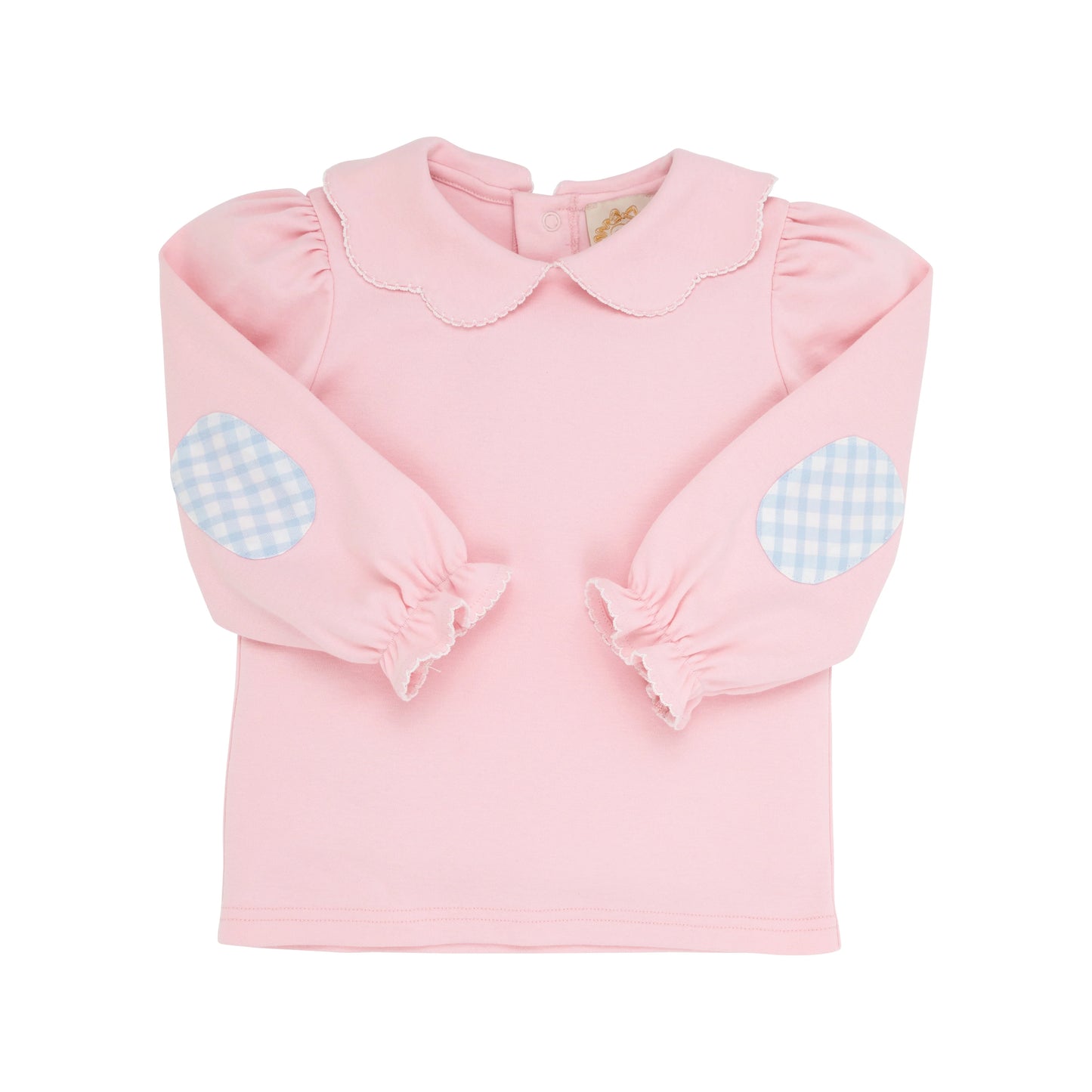 Emma's Elbow Patch Top, 
Palm Beach Pink/Beale Street Blue Gingham