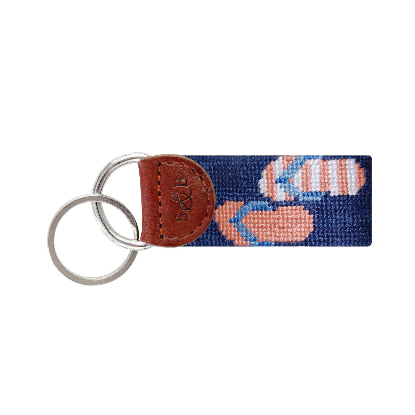 NEEDLEPOINT KEY FOB, FLIP FLOPS