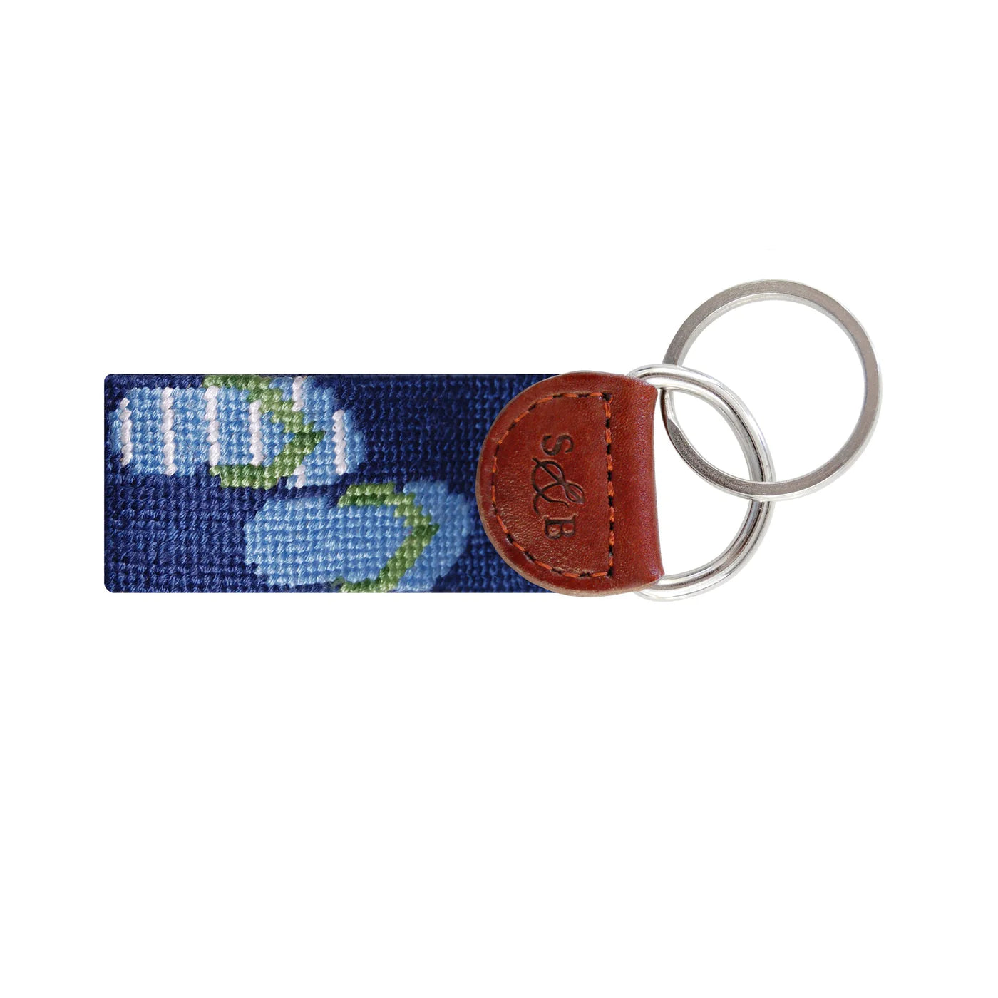 NEEDLEPOINT KEY FOB, FLIP FLOPS