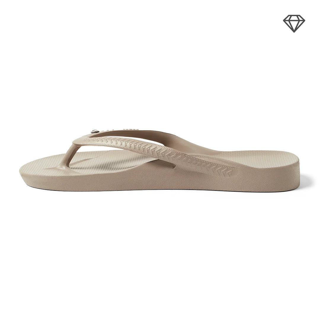 Archies Arch Support Crystal Flip Flops, Crystal Taupe
