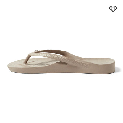 Archies Arch Support Crystal Flip Flops, Crystal Taupe