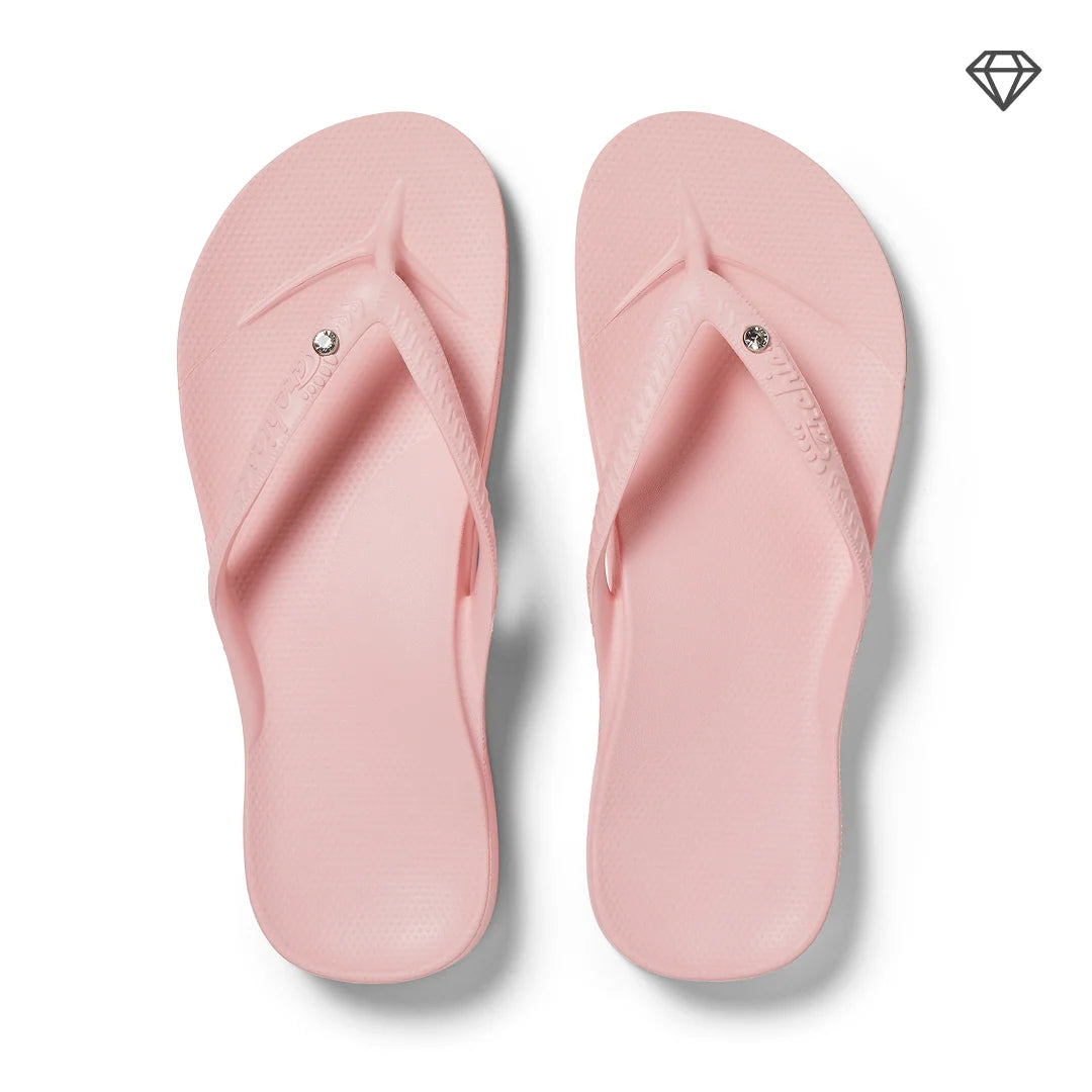 Archies Arch Support Crystal Flip Flops, Crystal Pink