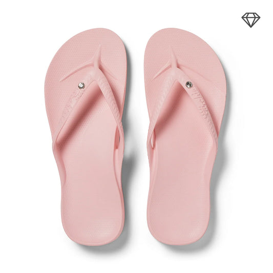 Archies Arch Support Crystal Flip Flops, Crystal Pink