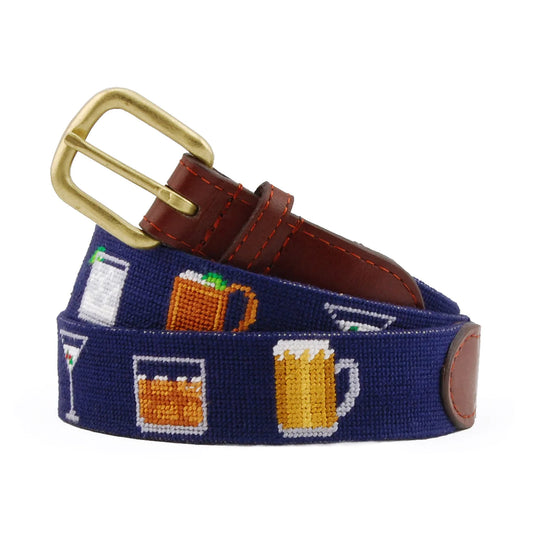 NEEDLEPOINT BELT, GENTLEMEN'S BEVERAGES