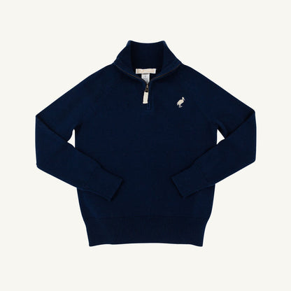Hayden Half Zip Sweater, 
Nantucket Navy/Osprey Oatmeal