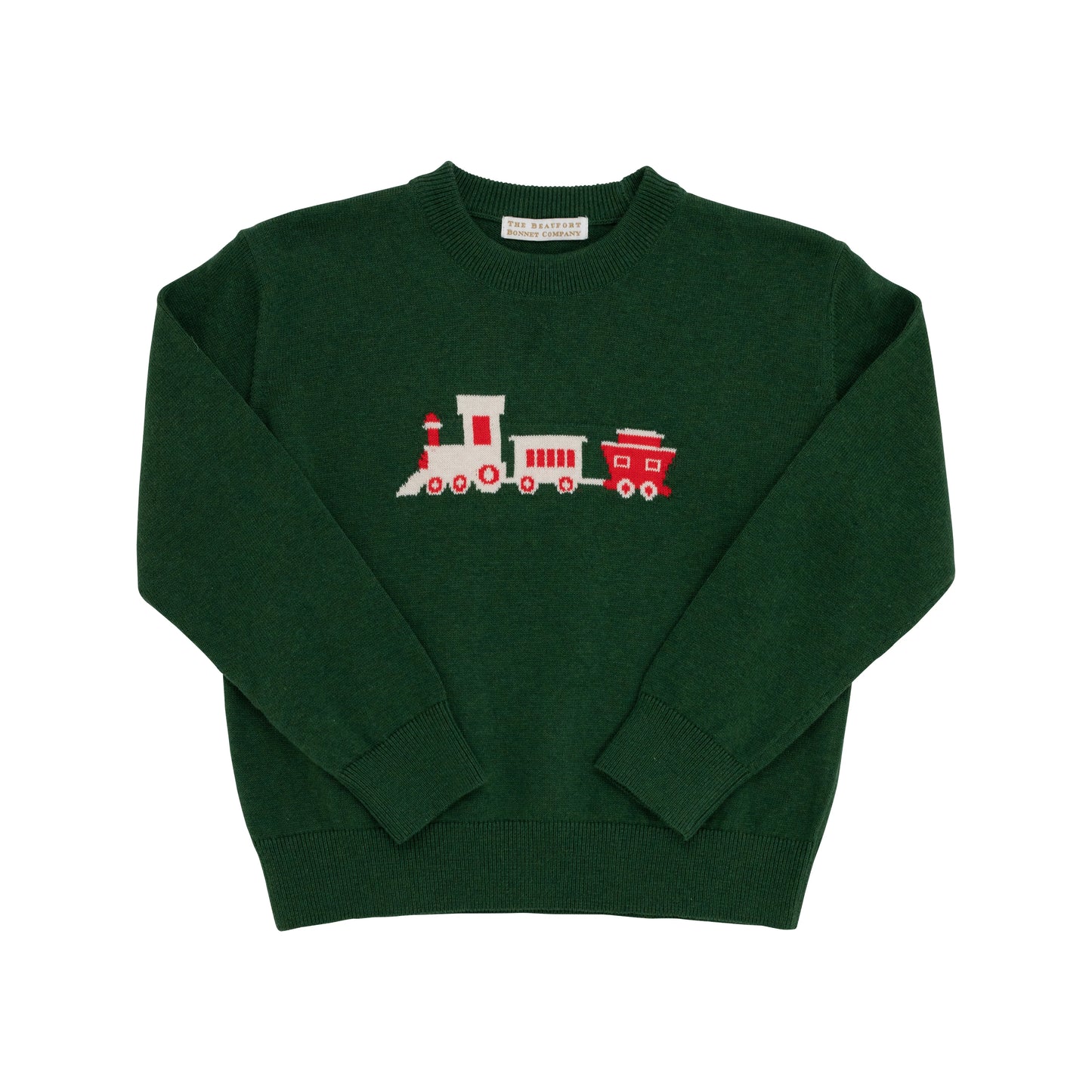 Isaac's Intarsia Sweater, 
Grier Green/Train
