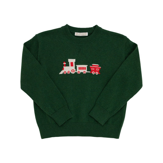 Isaac's Intarsia Sweater, 
Grier Green/Train