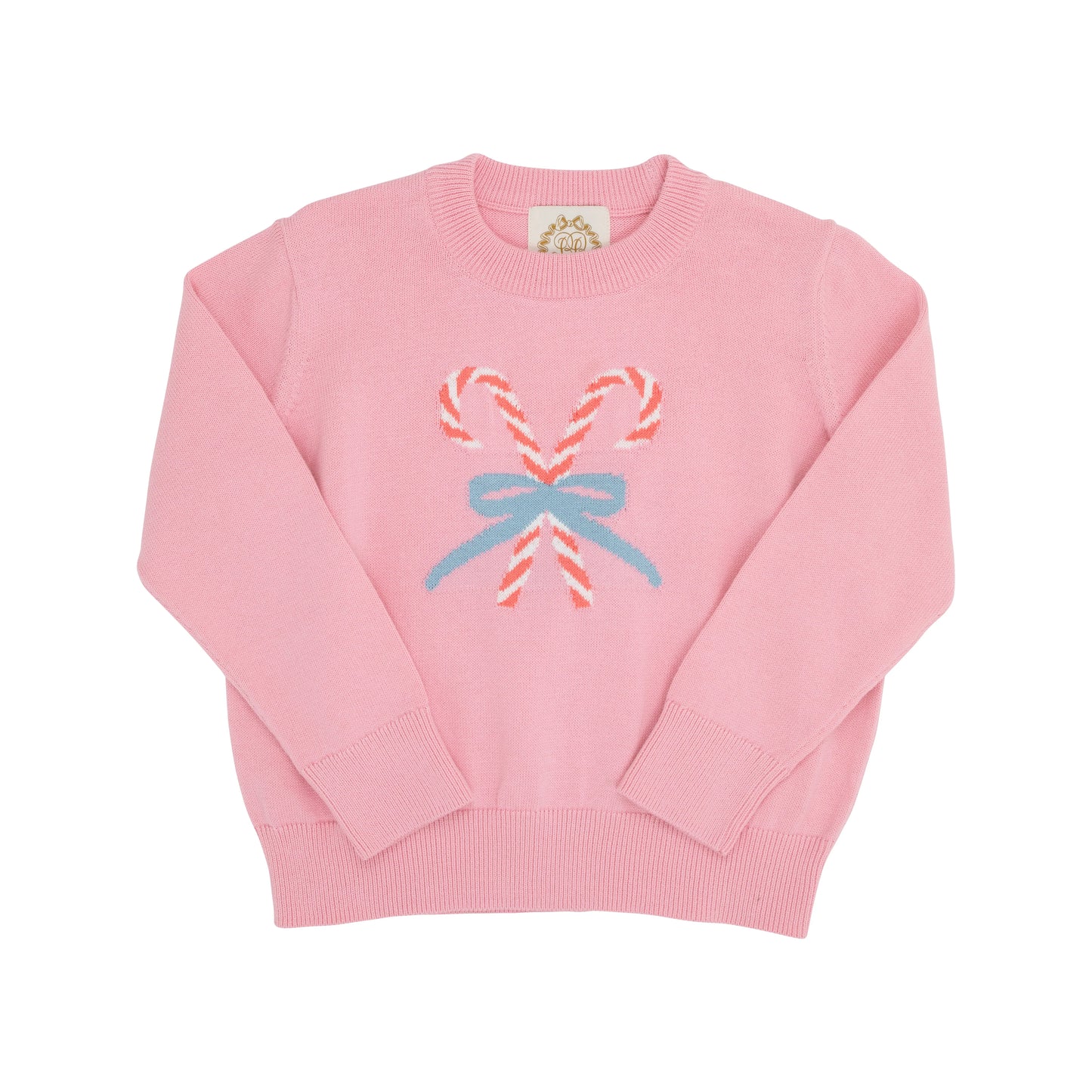 Isabelle's Intarsia Sweater, 
Hamptons Hot Pink/Candy Canes