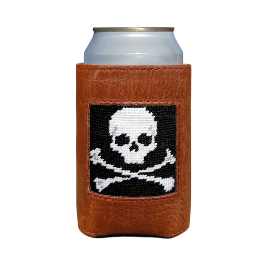NEEDLEPOINT CAN COOLER, JOLLY ROGER