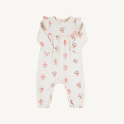 Leigh Ann Angel Sleeve Romper - Nonesuch Stems (Palmetto Pearl)/Sandpearl Pink