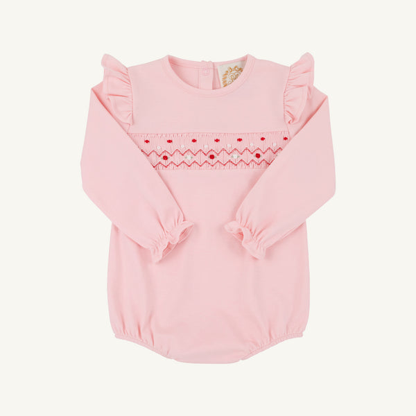 Long Sleeve Biltmore Bubble - Pima, 
Sandpearl Pink/Rosebud