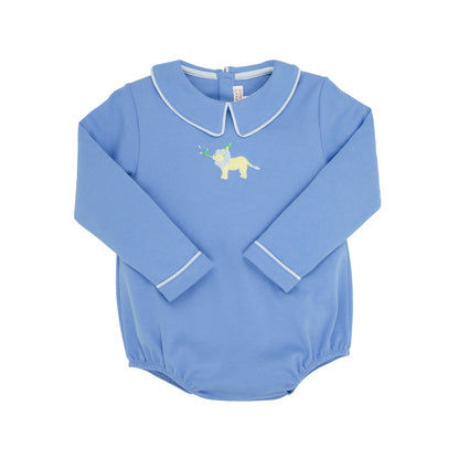 Long Sleeve Biltmore Bubble-Barbados Blue with Buckhead Blue & Party Animal Embroidery