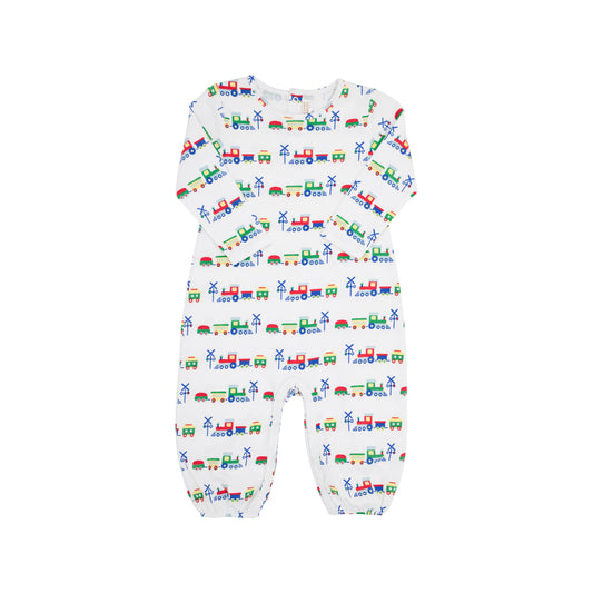Long Sleeve Patton Play Romper, 
Chatham Choo Choo