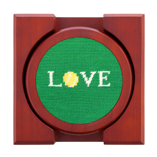 NEEDLEPOINT COASTERS, LOVE